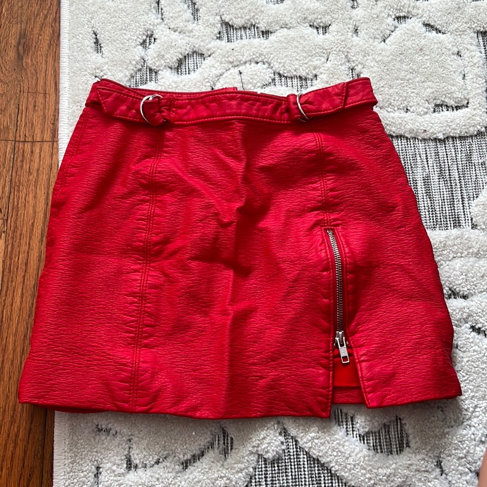 Free people red skirt